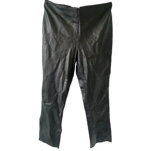 Rem Garson Womens Size 10 Pants Genuine Leather Black Butter Soft Moto